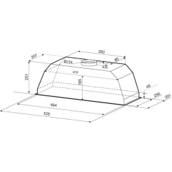 Встраиваемая вытяжка Krona AMELI 600 INOX PB
