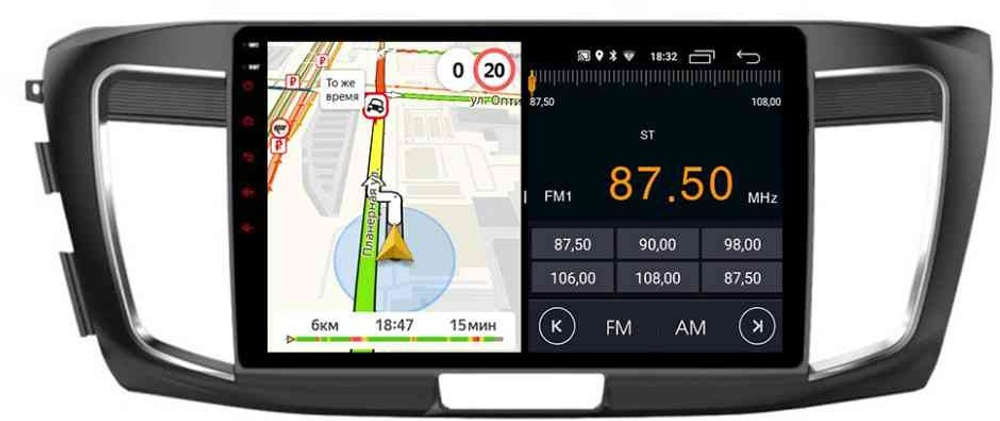 Магнитола для Honda Accord 9 2013-2015 - Parafar PF400LUX3RNF (поддержка усилителя, боковой камеры)на Android 13, 2Гб+32Гб, CarPlay, 4G SIM-слот