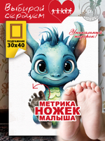 Метрика ножек "Дракончик. Вид 8"