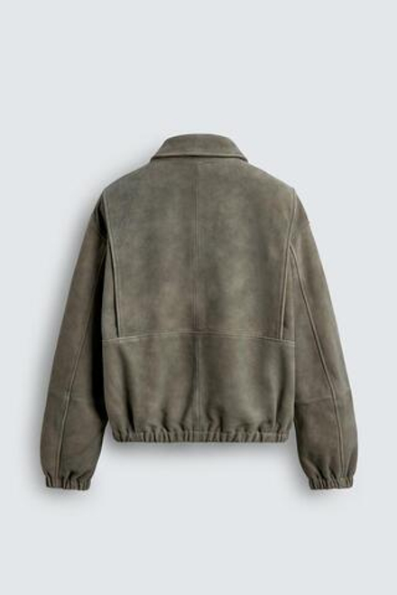 ZARA ЗАМШЕВАЯ КУРТКА, ПЕСОЧНЫЙ