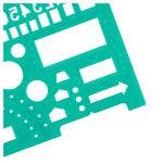 Линейка офицерская гибкая, 20cм, зеленая, Стамм