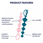 Набор анальных стимуляторов Love Beads от Satisfyer разноцветные (2 шт)