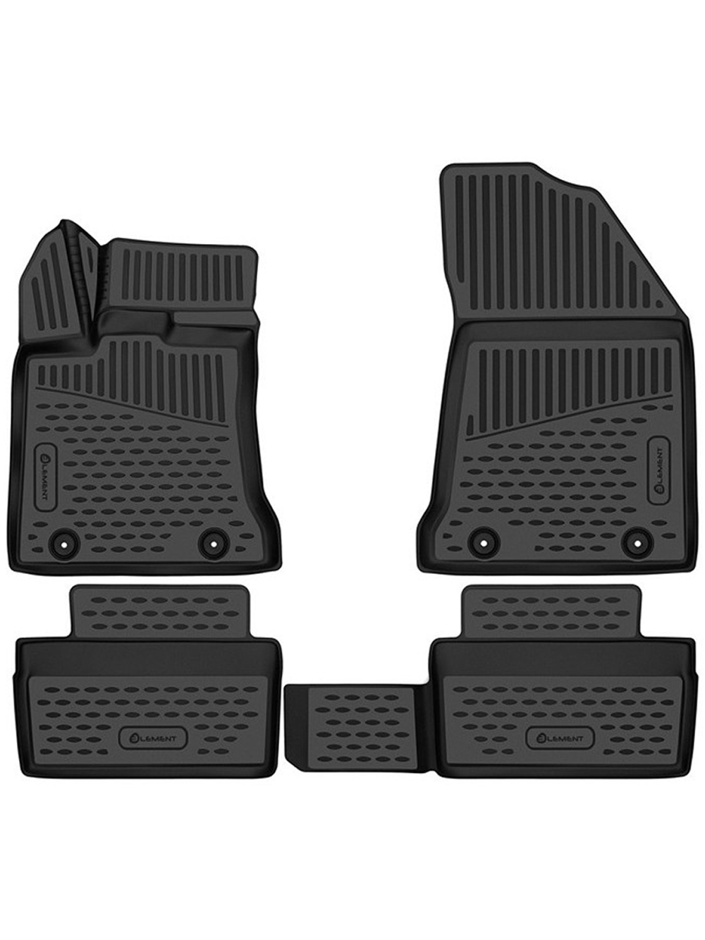 Коврики в салон для GEELY Emgrand 7 SS11 2023-, седан, 4шт. (полиуретан) ELEMENT3DAN0470210K
