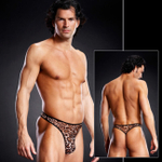 Мужские леопардовые G стринги SM 46-48 (Цвет: леопардовый)