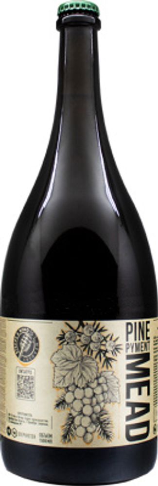Медовуха Степь и Ветер Пайн Пимент / Mead Steppe &amp; Wind Pine Pyment 1.5л - стекло
