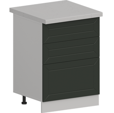 Кухня Модуль ШН3Я 600 Графит / Насыщенно-зеленый