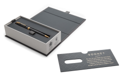 Шариковая ручка Parker Sonnet Slim Lacquer Deep Black GT