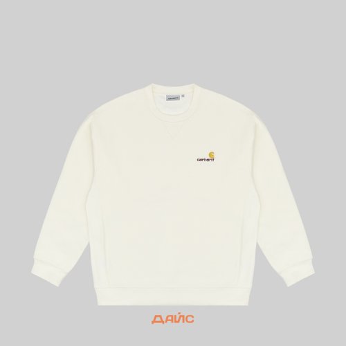 Толстовка мужская Carhartt WIP American Script Sweatshirt артикул:I025475_wax - купить в магазине Дайс