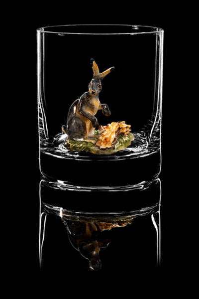Бокал для виски. Заяц серый. Новая коллекция.