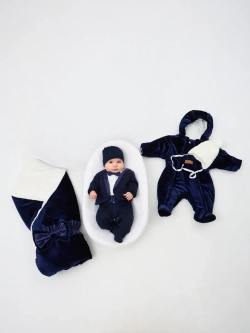 Конверт на выписку новорождённому зимний