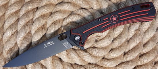 Нож НОКС Майор сталь VG10 Black (328-737406) - юбилейный "80 лет Победы!"