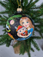 Шар стеклянный Щелкунчик,  ручная роспись