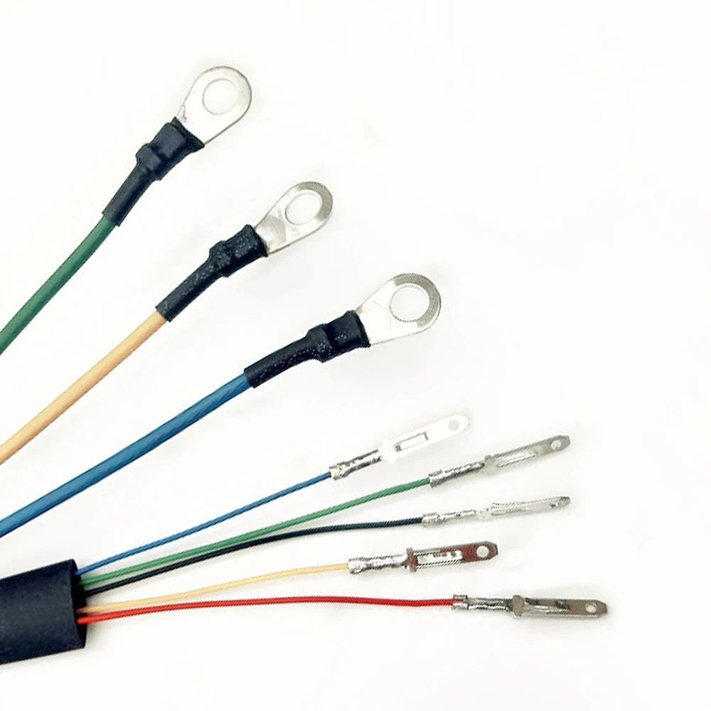 Провод на мотор колесо (кабель) S сечения 3х2.5мм2 + 5х0.2мм2 с разъемами (общий D 7мм)