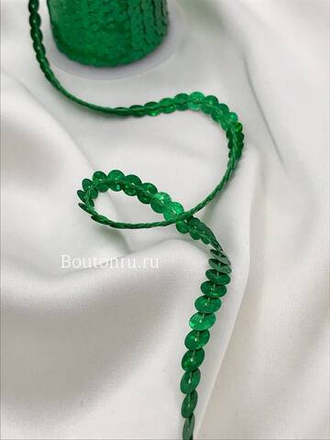 Лента декоративная зеленые пайетки ~4,5 метра