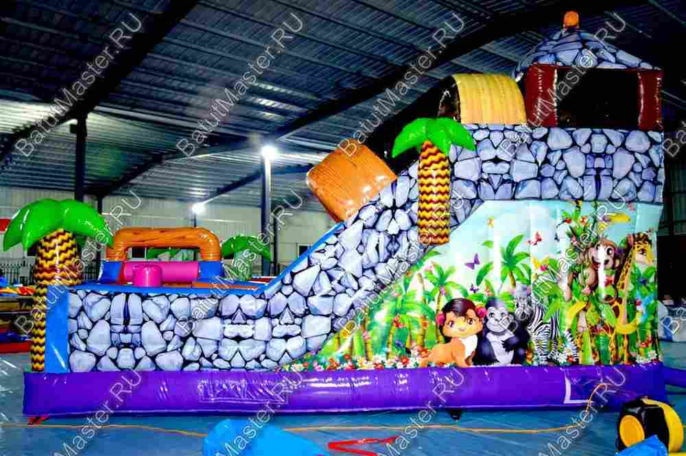 Надувной батут "В гостях у зебры"