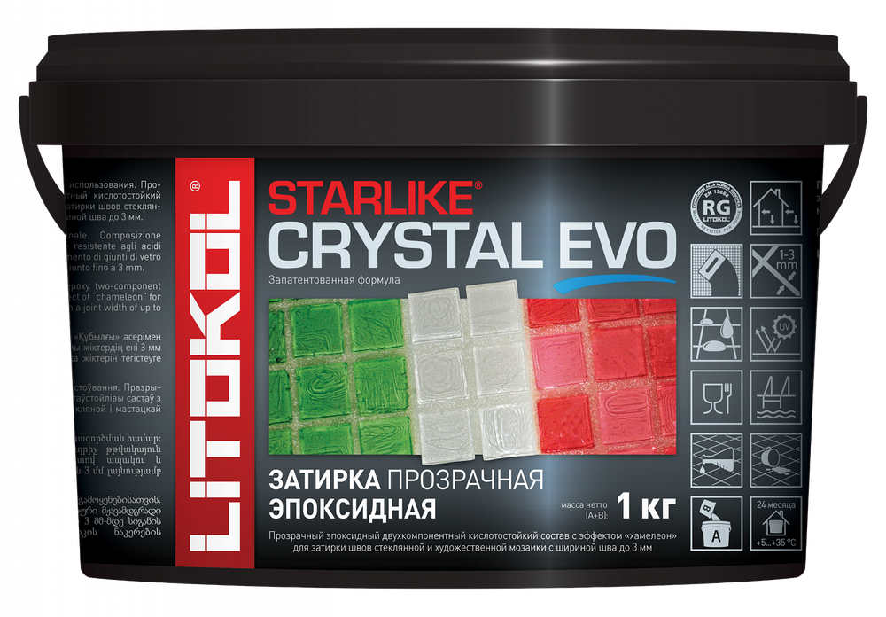 Затирка STARLIKE EVO Цвет: S.700 crystal 1 кг, Litokol
