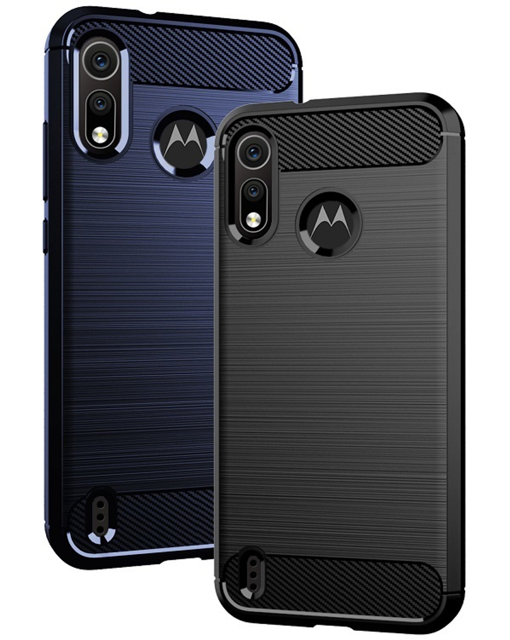 Чехол для Motorola Moto One Power 2 (P40 Play) цвет Blue (синий), серия Carbon от Caseport