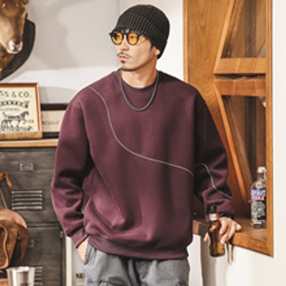 мужской свитшот нового сезона весна-осеньс декоративной строчкой