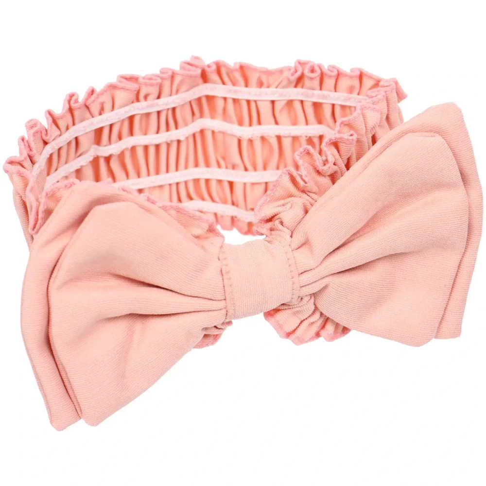 Повязка на голову косметическая «ДАЙМОНД РУШ», бантик, цвет белый, пудровый, небесный и лиловый, 20*7см (ZIP пакет)