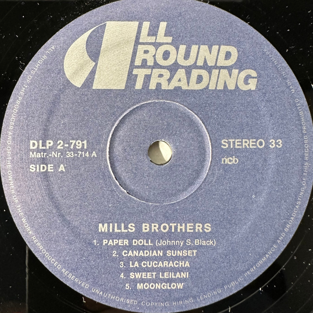 The Mills Brothers ‎– Memories 2LP (Дания)