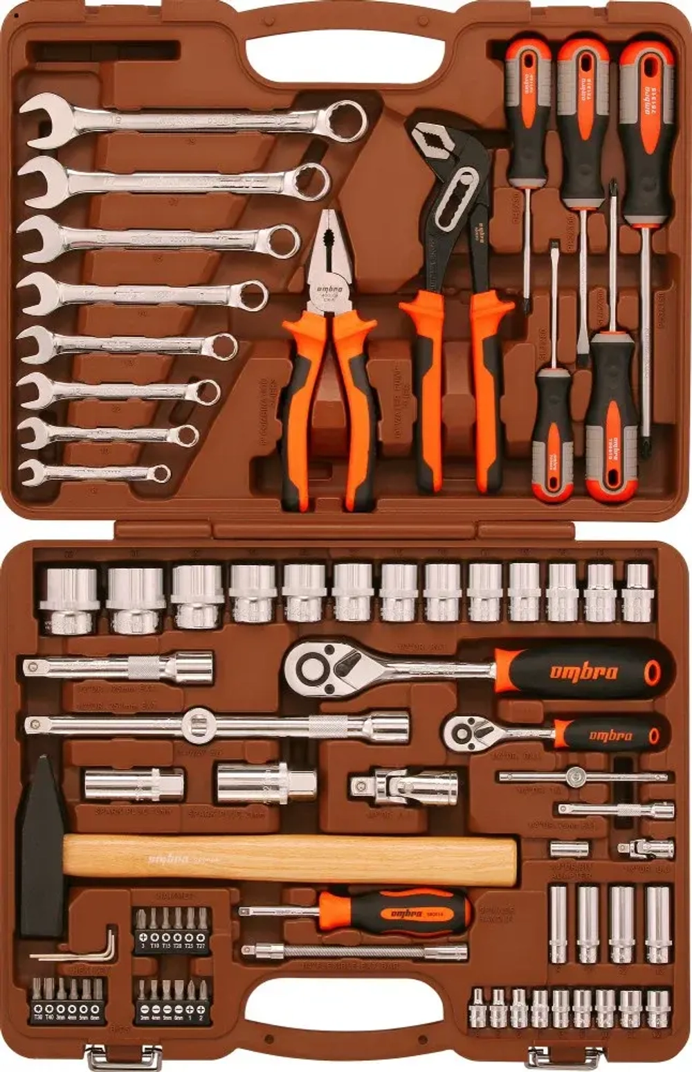 Ombra OMT77S Набор инструмента универсальный 1/4", 1/2"DR, 77 предметов