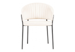 Стул на металлокаркасе Woodville Лео белый Brendy Milk 02, черный, ножки черные