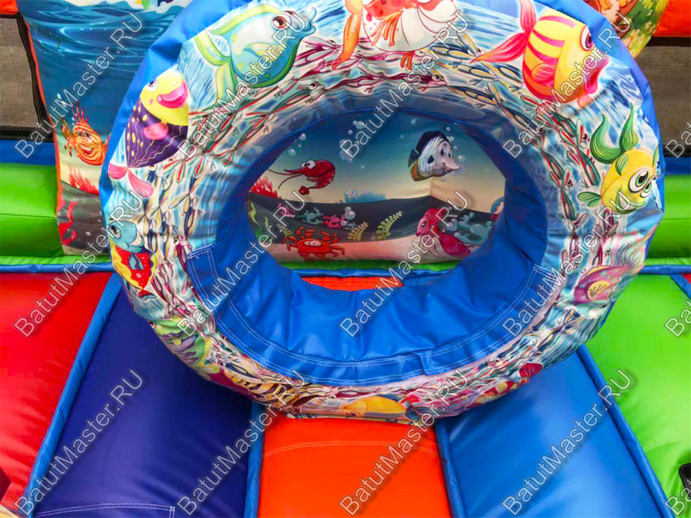 Коммерческий надувной батут "Четыре стихии", 5*5*2,8 м