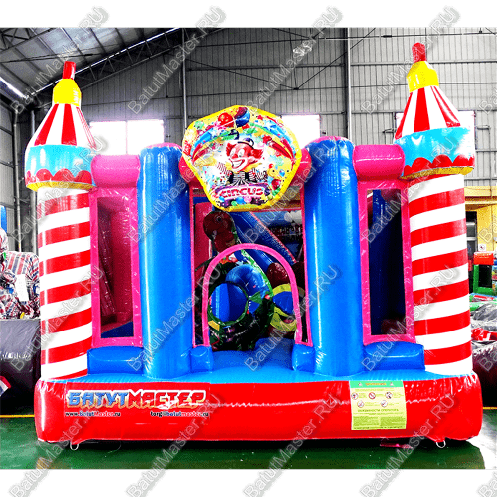 Коммерческий надувной батут "Яркий цирк" 6*4*3 м