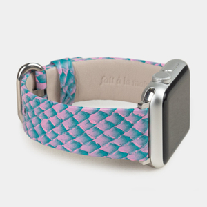 Ремешок для Apple Watch 40/41/42 mm из кожи лосося, цвета розовый градиент