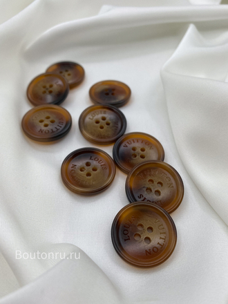 Пуговицы ЛВ на прокол коричневые с прожилками