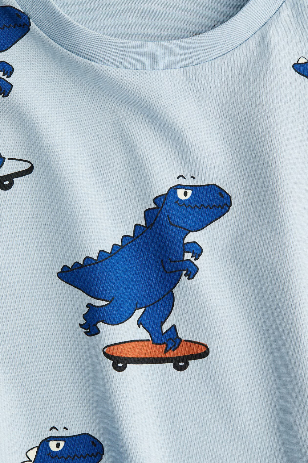 H&M Футболка с принтом, светло-голубой