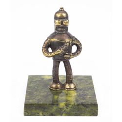 Статуэтка "Робот Бендер" из бронзы и змеевика G 117939