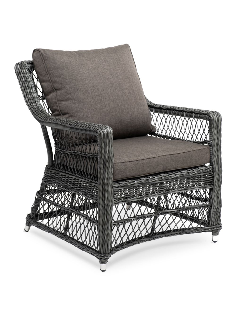 "Гранд Латте" кресло из искусственного ротанга, цвет графит