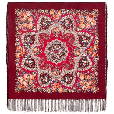 Павловопосадский платок Весеннее пробуждение 1874-6