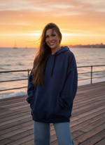 Толстовка женская худи с капюшоном оверсайз хлопок