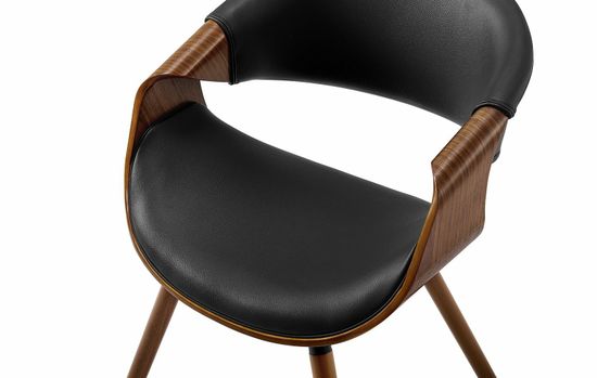 стул Rob деревянный, черная экокожа