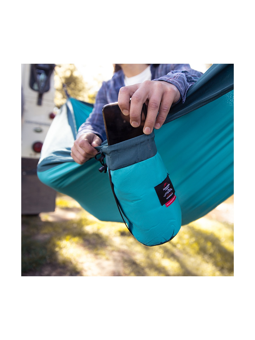 Гамак Naturehike NH21DC011 340T одноместный ультралёгкий синий, 6927595713624