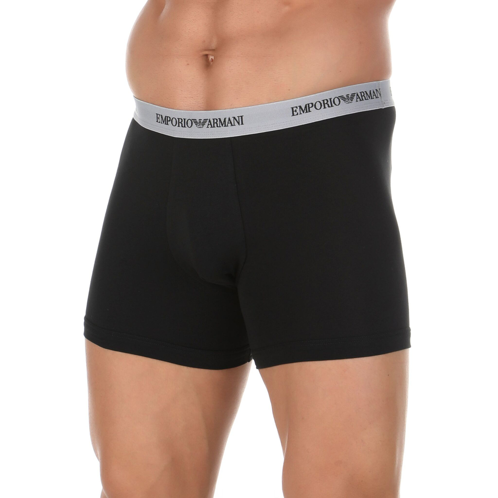 Набор из 2 мужских трусов-боксеров Emporio Armani - черных и серых (Размер: L) (Цвет: разноцветный)