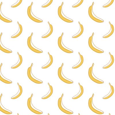 Летний узор из желтых бананов