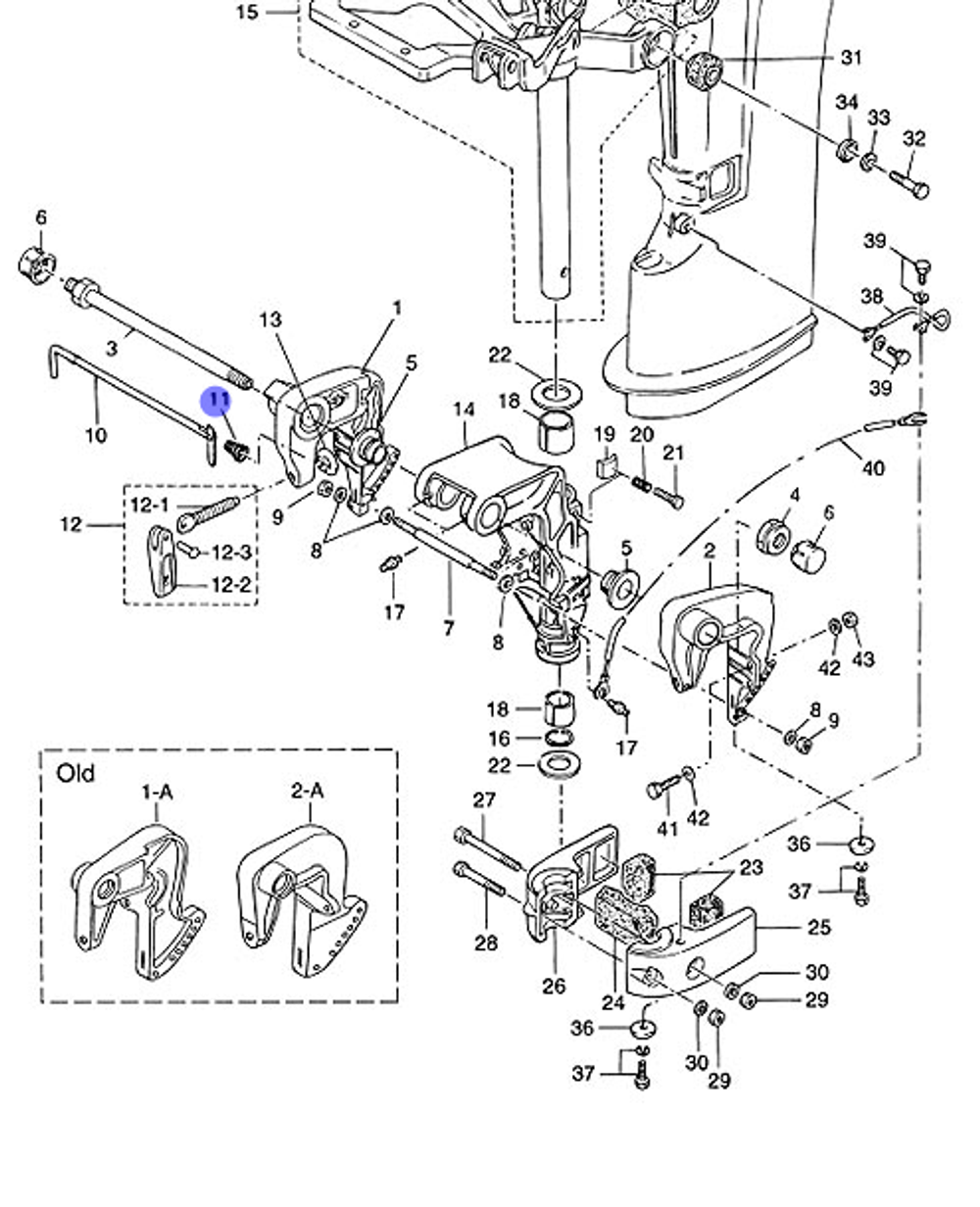 Пружина упорного штифта Тохатсу 6-18 л.с