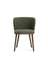 Стул Ciselia из темно-зеленого шенилла с ножками из ясеня в отделке орех