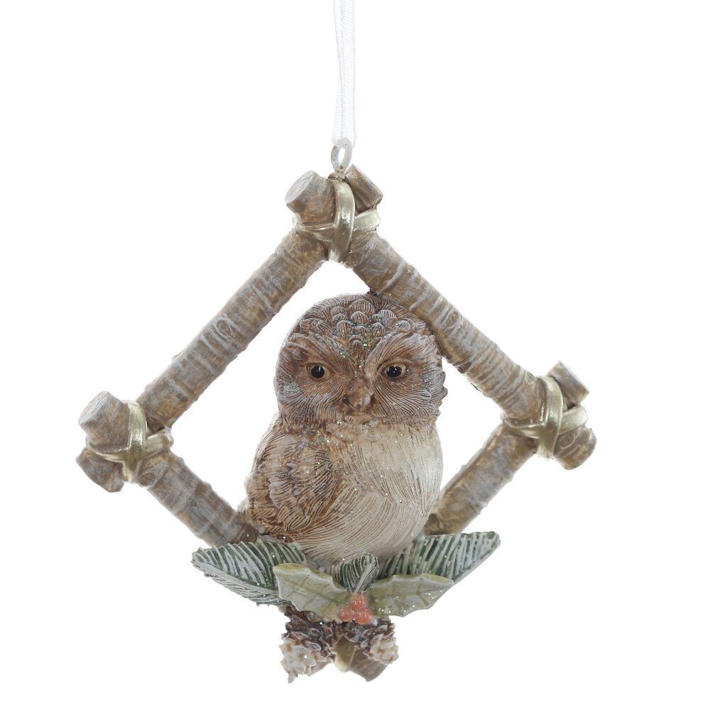 GAEM Фигурка декоративная подвесная "Сова", L8,5 W2,5 H8,5 см, 2в.