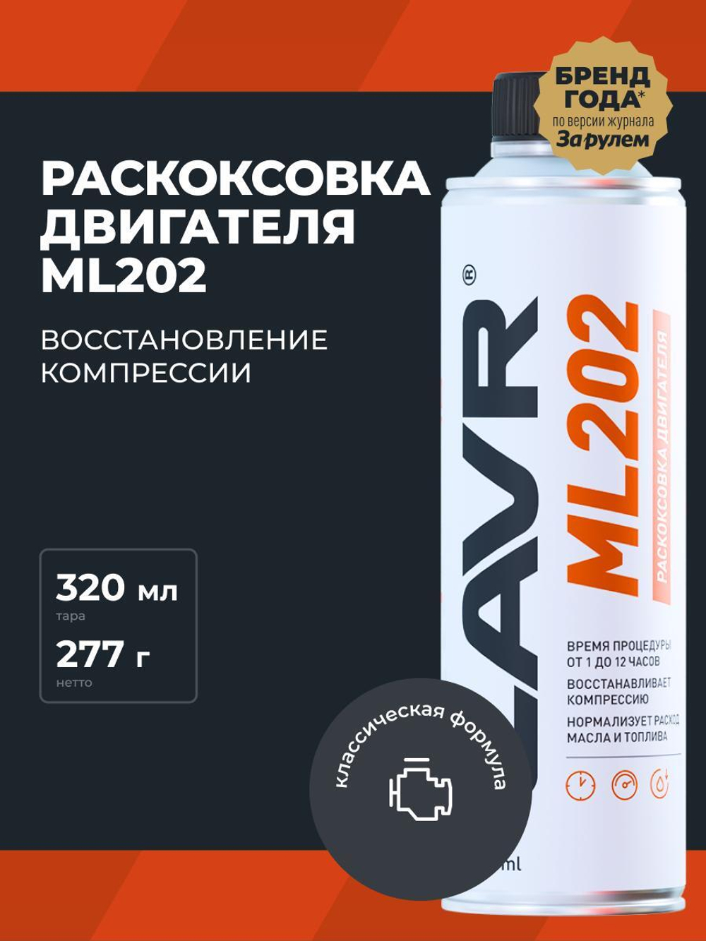 Жидкость для раскоксовки двс Lavr ML-202 шприц, шланг 320 мл Ln2504