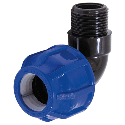 Отвод TEBO переходной 90x2 1/2" с НР