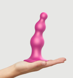 Розовый стимулятор-ёлочка Dildo Plug Beads Framboise Size M - 15 см. (Цвет: розовый)