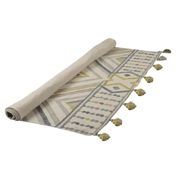 Ковер из хлопка с контрастным узором и кисточками Ethnic 200х300 см