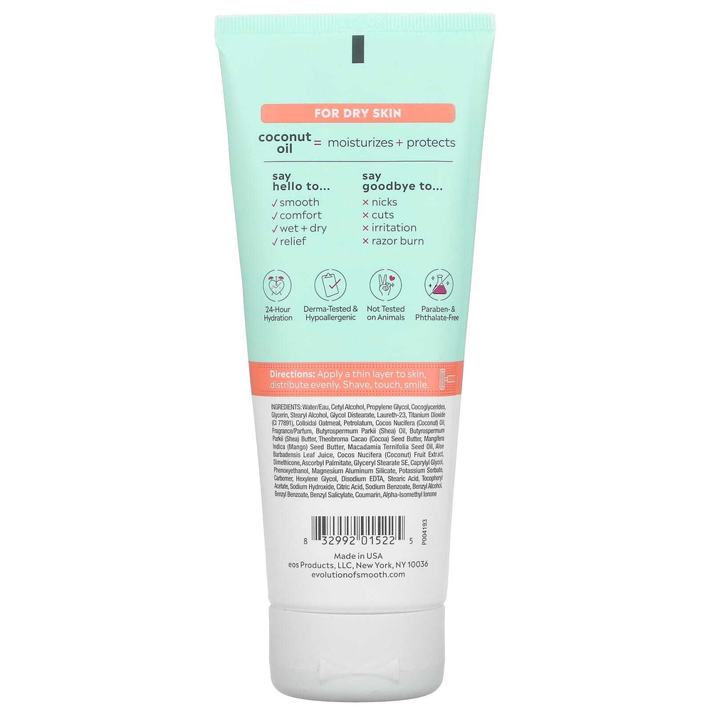 EOS, Shea Better ™, крем для бритья, кокосовое масло, 207 мл (7 жидк. Унций)