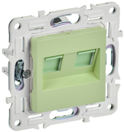 SKANDY Розетка компьютерная двойная RJ45 кат.5E SK-K03G мятный IEK