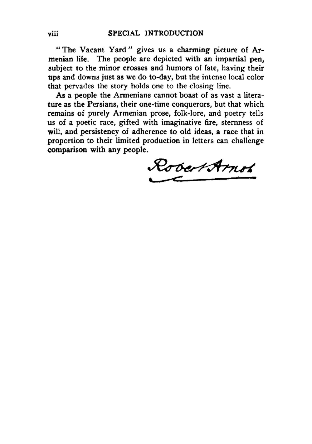 Armenian literature. Comprising poetry, drama, folk-lore, and classic traditions; tr. into English for the first time, with a special introduction | Robert Arnot