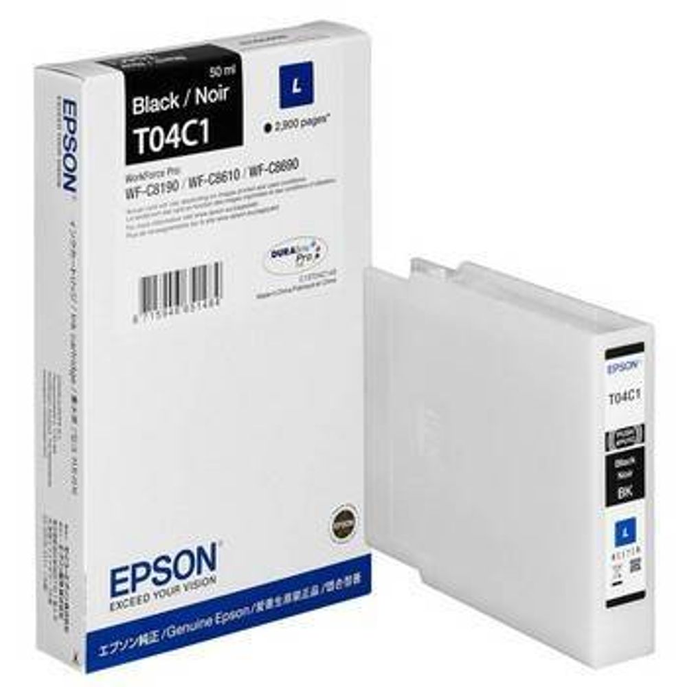 Картридж EPSON T04C  черный для WF-C8190DW/WF-C8690DWF